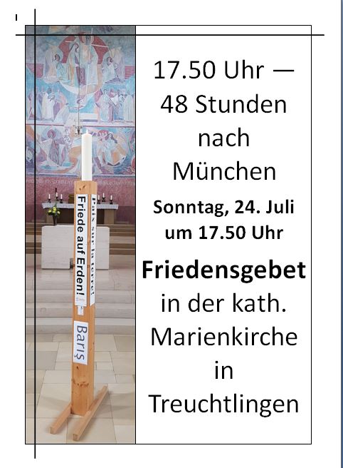 Image:Friedensgebet, denn Angst ist keine Antwort